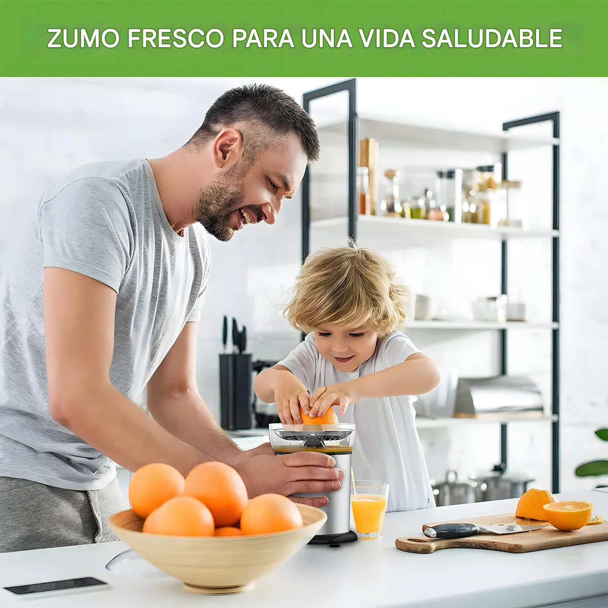 Exprimidor eléctrico de alta calidad con palanca y práctico cierre anti-goteo 🎁 40% DCTO